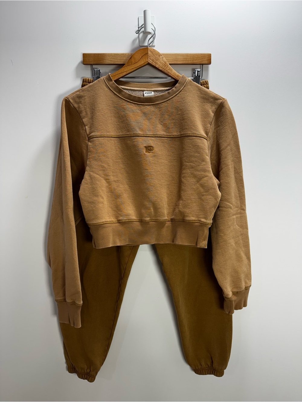 Pink set caramel Sweater + pants size S